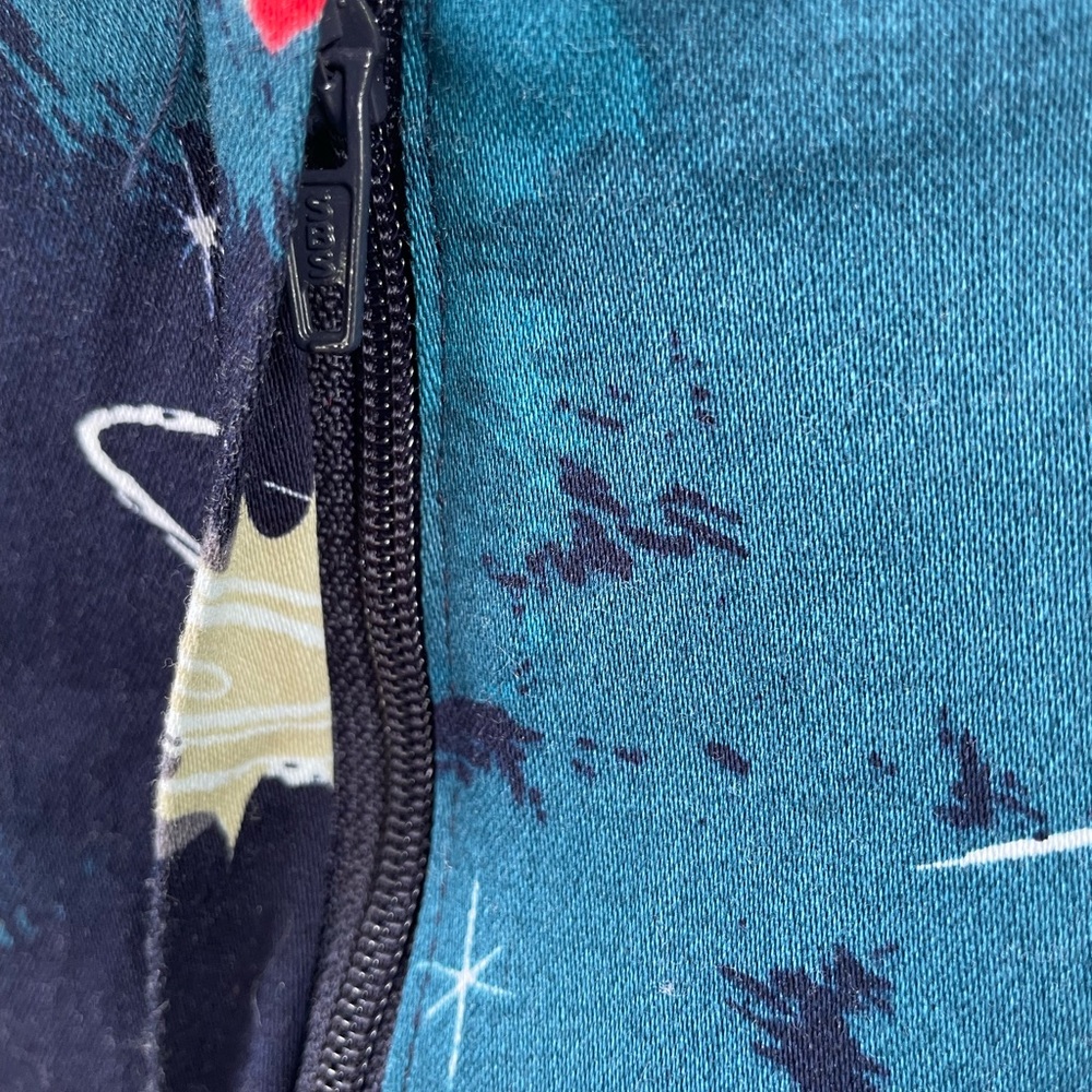 Collectif Blue Cosmic Space Babe Rocket Print Dress WITH POCKETS!!! - Picture 4 of 8